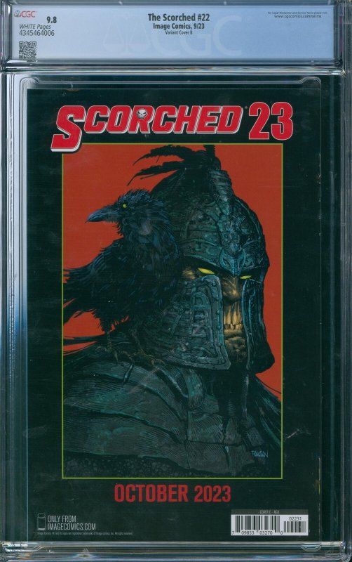 The Scorched #22 CGC 9.8 Varient Cover B - 2023