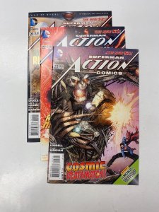 3 Superman Action Comics DC comic books #21 22 23 14 KM8