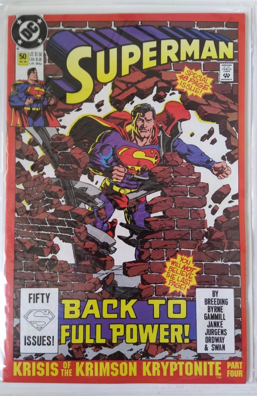 Superman #50 (1990) BACK TO FULL POWER!