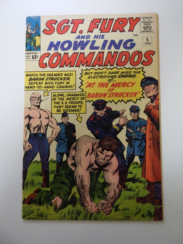 Sgt. Fury #5 (1964) VG condition indentions front cover