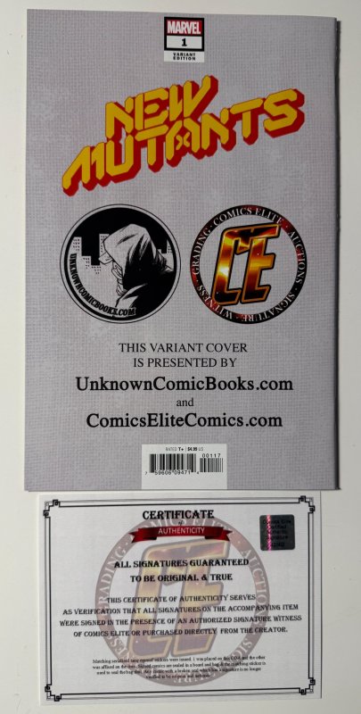 New Mutants #1 Derrick Chew Variant, signed Chew with COA!