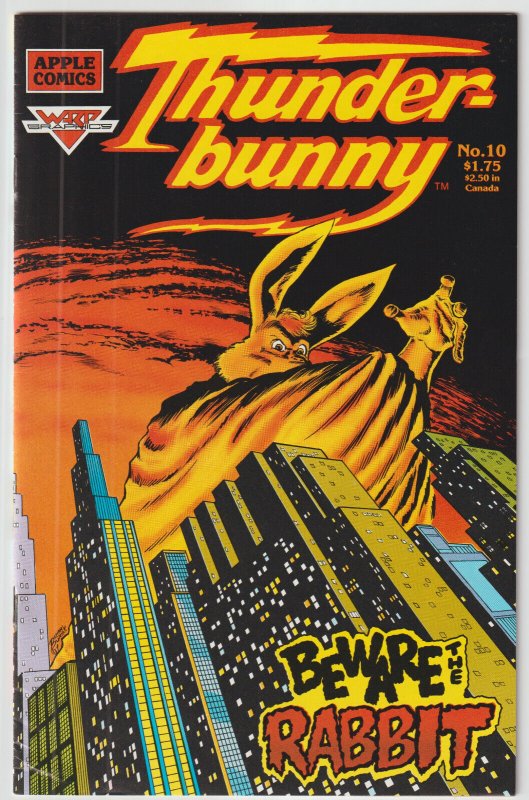 Thunderbunny #10 (Jul 1987, Apple), VFN condition (8.0)