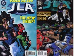 JLA (1997) 16-17  G. Morrison  JLA vs PROMETHEUS !