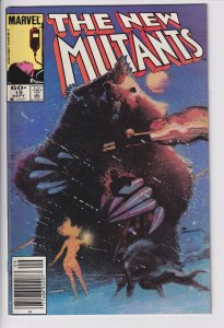 NEW MUTANTS #19 NEWSSTAND (Sep 1984) VF 8.0,  white!