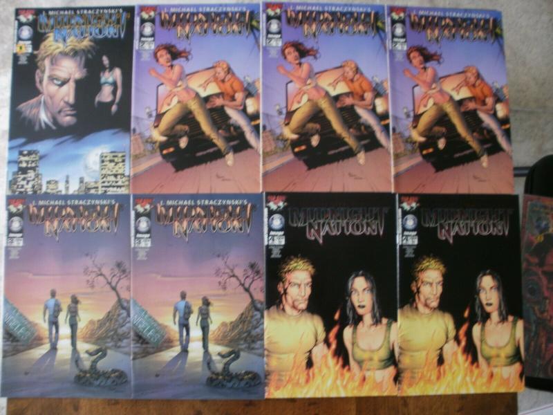 8 Top Cow image MIDNIGHT NATION Comic: #1 #2 (3) #3 (2) #4 (2) (2000 2001)