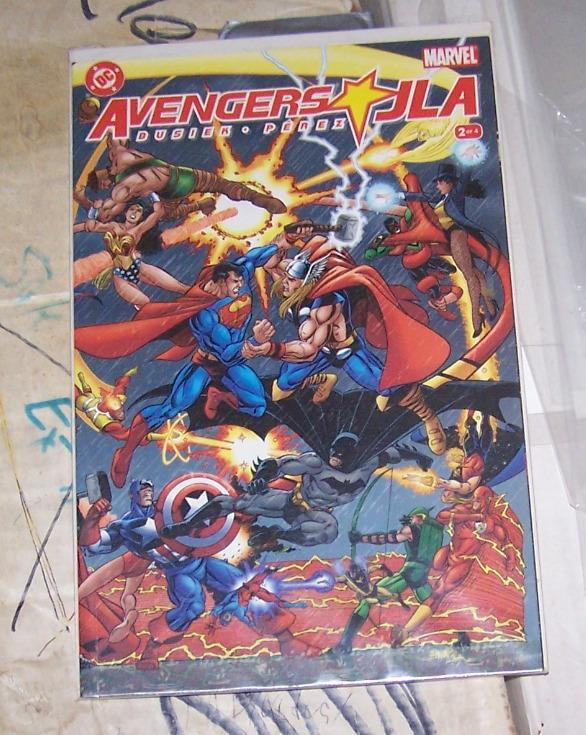 AVENGERS / JLA  book 2 busiek+ perez superman thor batman captain america