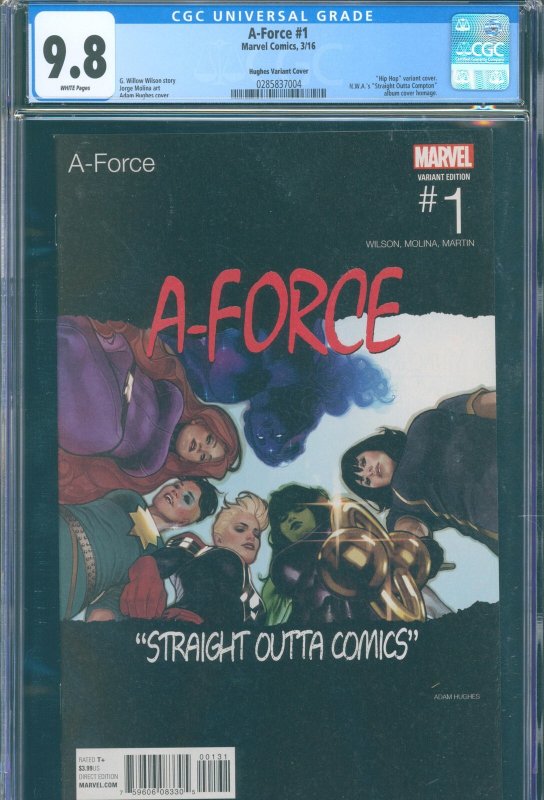 A-Force #1 (Mar 2016, Marvel) Hughes Hip-Hop Variant CGC 9.8