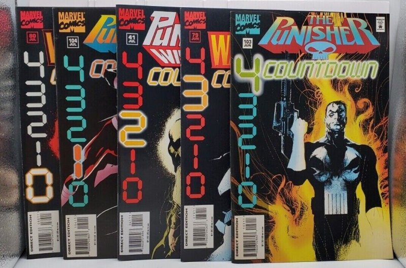 Punisher Countdown Series all 5 for one price (1995) (See list in below) NM/NM+