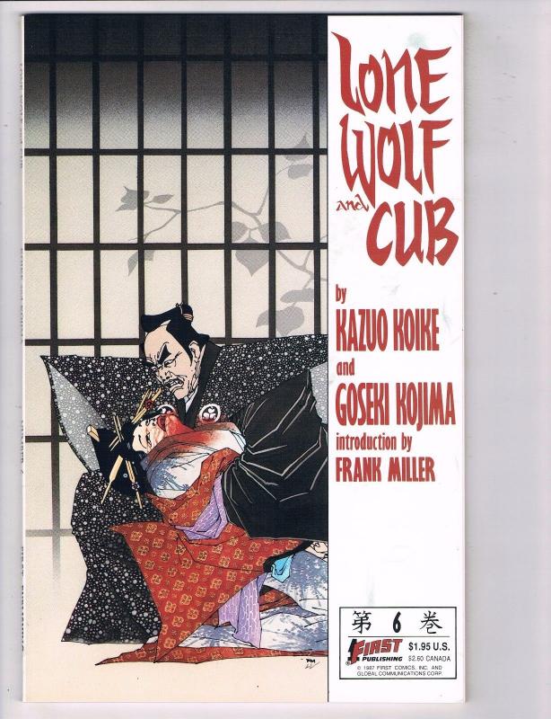 6 Lone Wolf & Cub First Comics Comic Books # 6 7 8 9 10 11 Frank Miller TW20