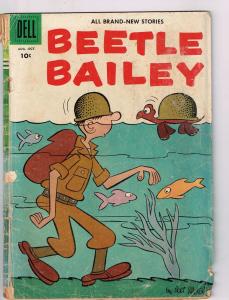 Beetle Bailey # 7 GD 1956 Dell Silver Age Comic Book Army War Comedy Series J15