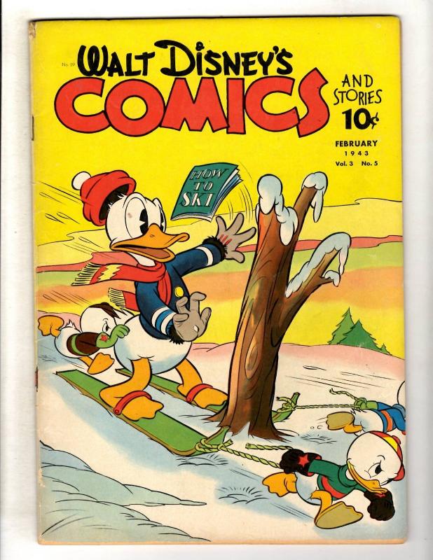 Walt Disney's Comics & Stories # 29 FN Vol. # 3 # 5 1943 Dell Golden Age JL11