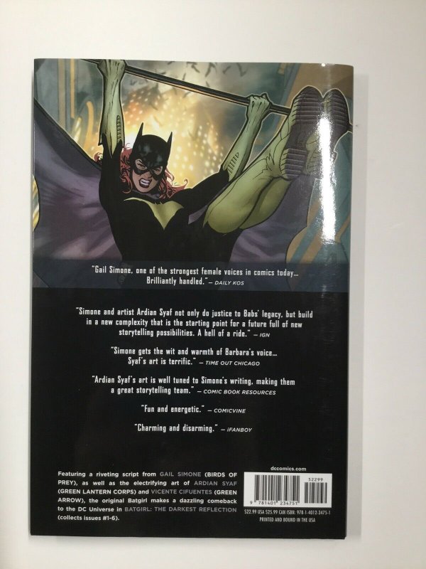 Batgirl New 52 The Darkest Reflection Tpb Hardcover Hc Near Mint Nm Dc Comics