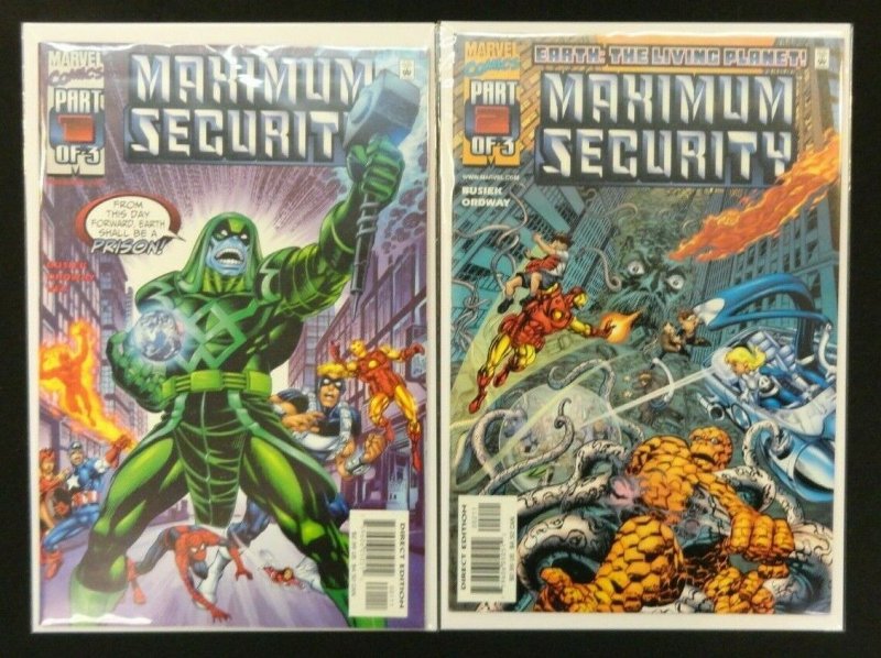 Maximum Security #1-3, Maximum Security: Dangerous Planet Lot of 4 VF+/NM- 1 2 3