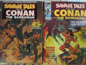 SAVAGE TALES OF CONAN MAGAZINE LOT ISSUE 2-3 RED NAILS Barry Windsor Smith VGF/+