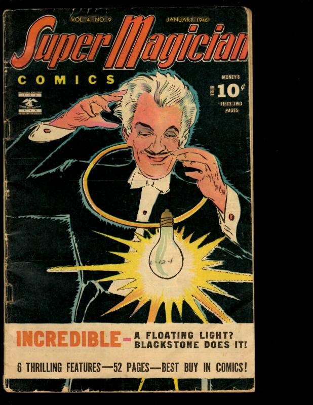 Super Magician Comics Vol. # 4 # 9 VG/FN 1946 Golden Age Comic Book Demons NE3