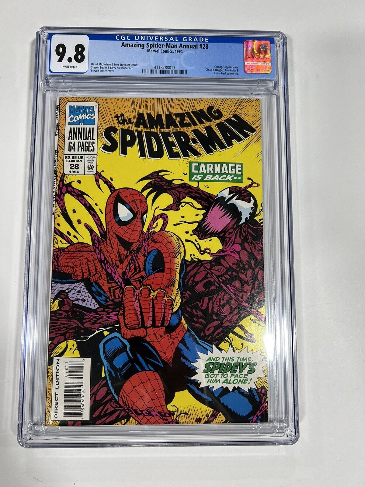 Web Of Spider-Man #39 CGC Graded 8.5 Marvel June 1988 White Pages Comic  Book.