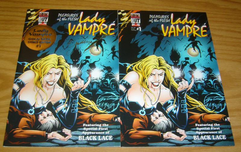 Lady Vampre: Pleasures of the Flesh #1 VF/NM one-shot + gold seal signed edition