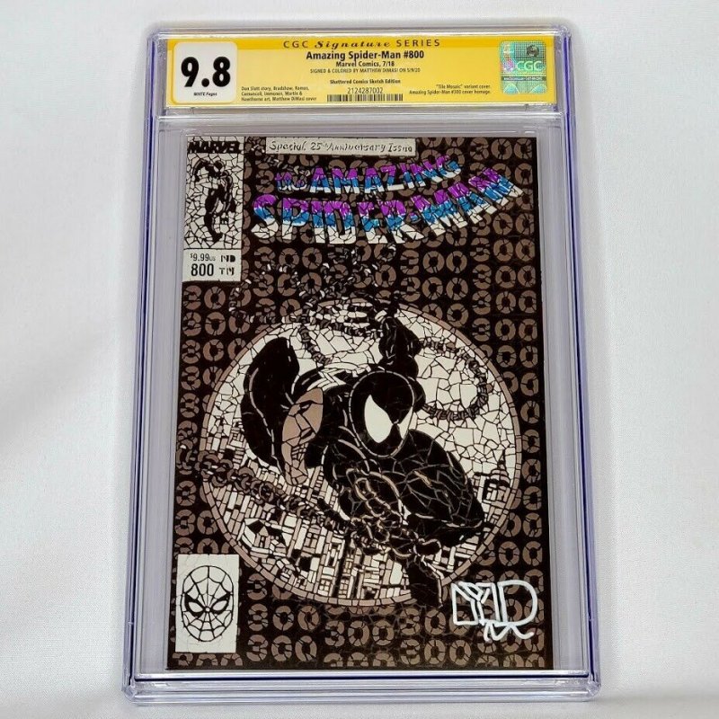 Amazing Spiderman 800 Shattered B&W Variant CGC 9.8 SS DiMasi Top Census Grade
