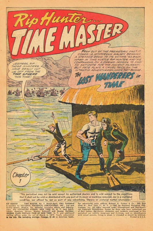 RIP HUNTER . . TIME MASTER #7 (Mar1962) 4.5VG+ * Book-Length ALEX TOTH Artwork!