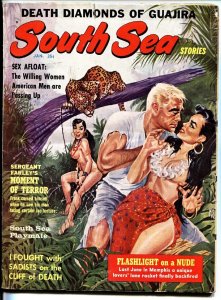 South Sea Stories 1/1963-jaguar menace-slave girl-cheesecake pix-vg-