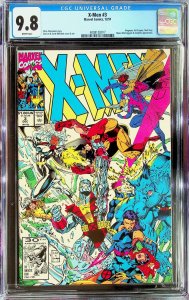 X-Men #3 Direct Edition (1991) - CGC 9.8 - Cert#4008128017