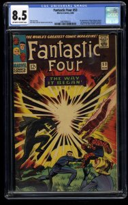 Fantastic Four #53 CGC VF+ 8.5 Off White to White 2nd Black Panther!