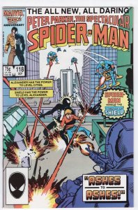 SPECTACULAR SPIDER-MAN #118 - 8.5 - WP  - VS SHIELD