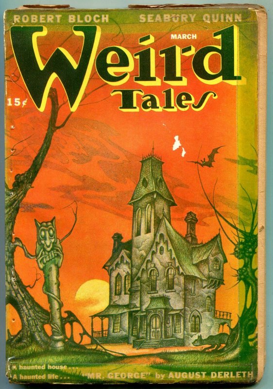 Weird Tales March 1947- Haunted House cover- Lovecraft- Derleth G