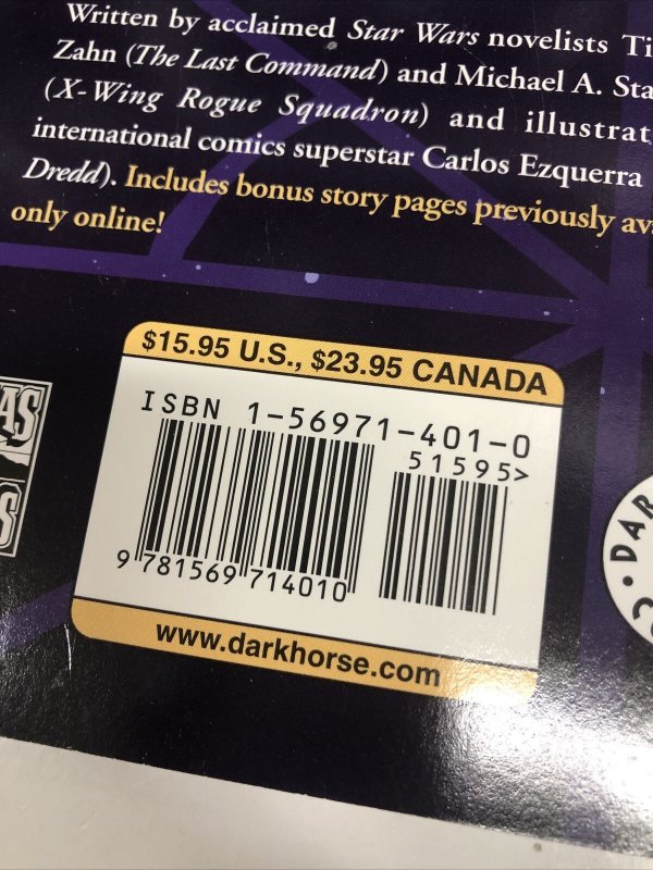 Star Wars Mara Jade By The Emperor’s Hand  (1999) Dark Horse Zahn
