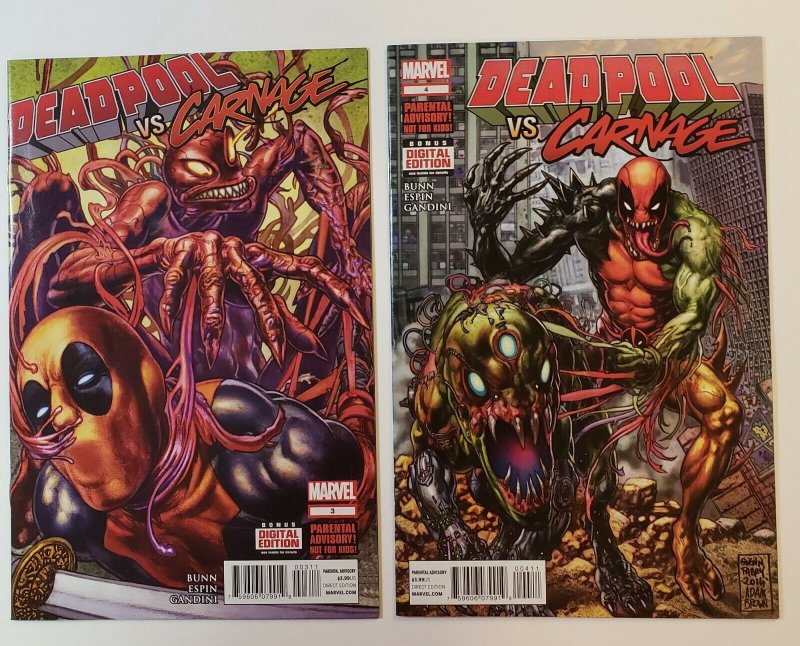 Deadpool VS. Carnage #1-4 Marvel 2014 First Prints NM 