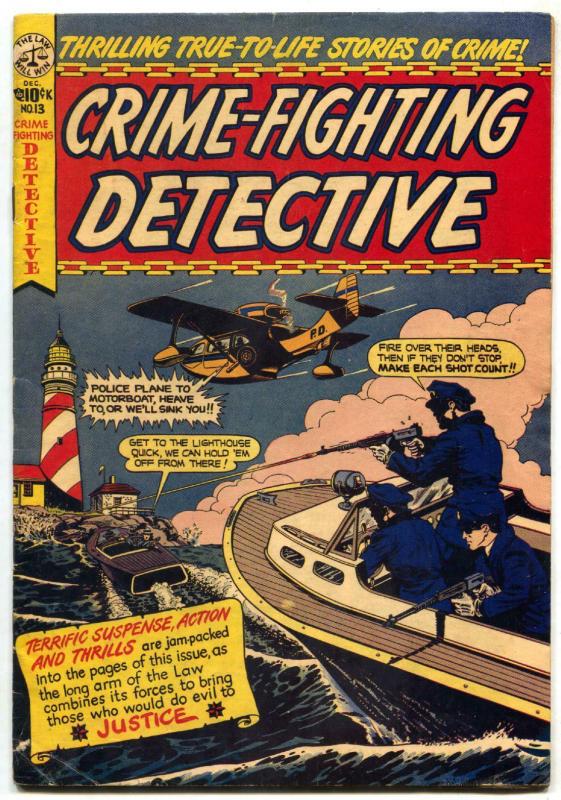 Crime-Fighting Detective #13 1950- LB COLE cover- Golden Age comic FN-