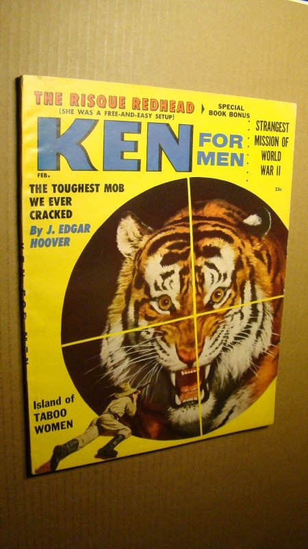 MEN'S ADVENTURE MAG - KEN FOR MEN *NICE* 1957 PULP SEX ISLAND OF TABOO WOMEN