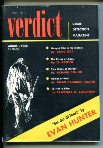 VERDICT #1 08/1956-SECRET LIFE-RARE CRIME PULP-BLOCKMAN-RICE-HUNTER-1ST ISSUE-fn