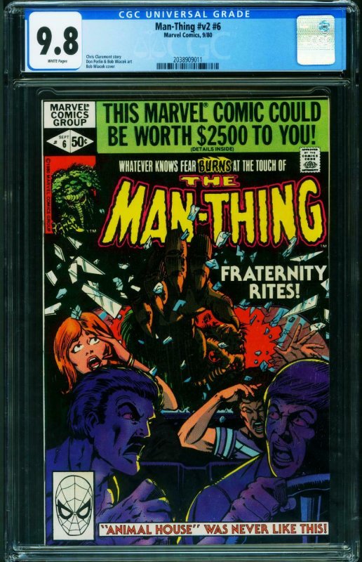 Man-Thing v.2  #6  CGC 9.8 tough in grade-2038909011