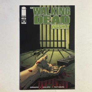 Walking Dead Weekly 14 2011 Signed by Tony Moore Image Skybound NM near mint