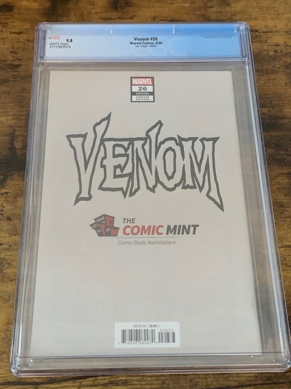 Venom #26 Lee Virgin Edition.  1st distributed app. of Virus.  CGC, 9.8.