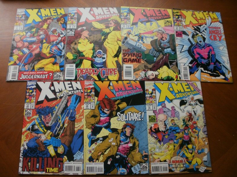 7 Marvel Comic: X-MEN ADVENTURES #9 10 11 12 13 14 15 (1993) Rogue Angel Finale