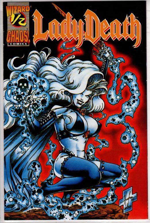 LADY DEATH 1/2 WIZARD MAIL AWAY NEAR MINT WITH COA $20.00