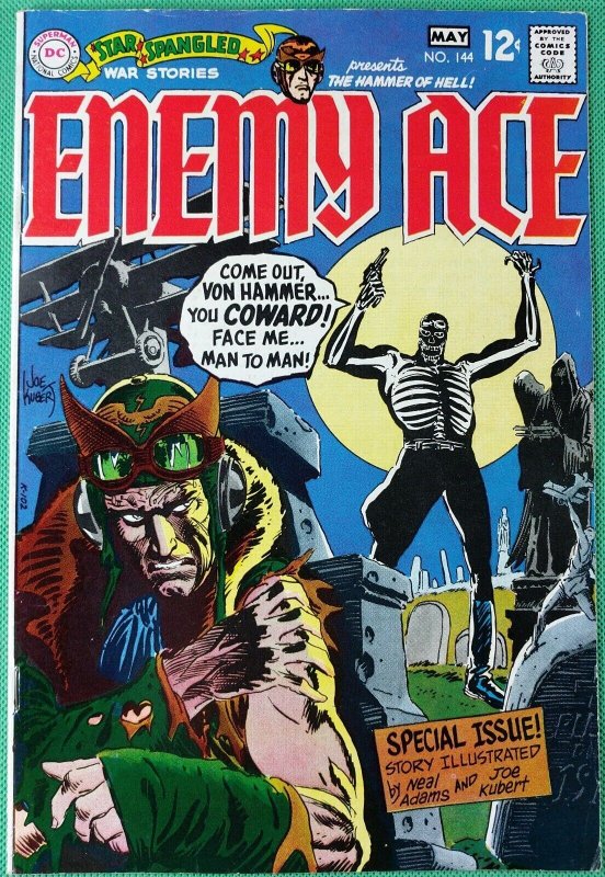 Star Spangled War Stories (1952) #144 FN/VF (7.0) Enemy Ace Neal Adams art