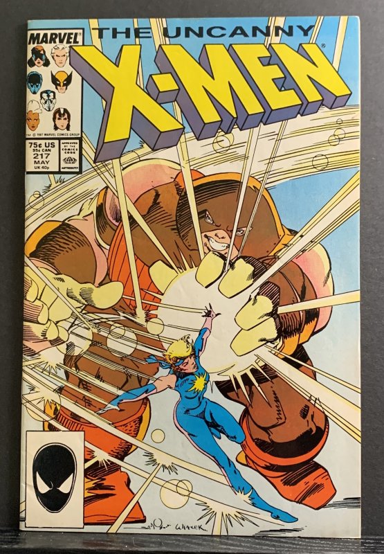 The Uncanny X-Men #217 (1987) Walt Simonson Juggernaut vs Dazzler Cover