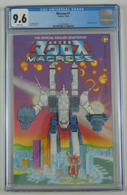 Macross #1 CGC 9.6 - Comico 1984 robotech official adaptation white pages 