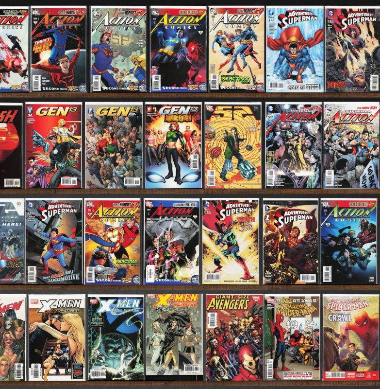 Huge Lot 140+ Comics with Action Comics, X-Men, Adventures Of Superman & More!