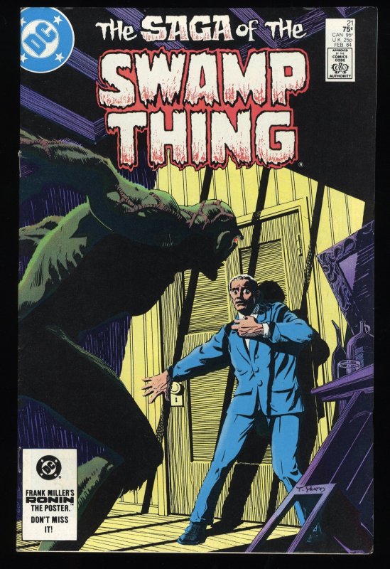 Swamp Thing #21 VF 8.0 The Anatomy Lesson! Tom Yeates Cover Art!