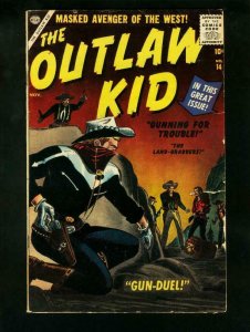 OUTLAW KID #14 1956-ATLAS/MARVEL WESTERN-WILDEY ART VG/FN