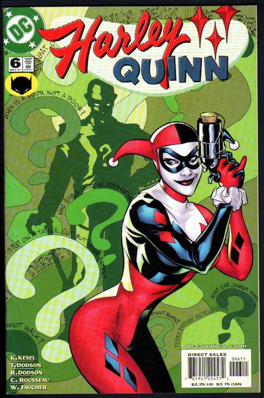 HARLEY QUINN #6 2001-RIDDLER-DC-BATMAN-NICE COVER