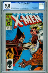 Uncanny X-men #222 1987-cgc 9.8 Wolverine Vs. Sabretooth 4291312018