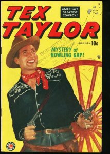 TEX TAYLOR #6-PHOTO COVER-BLAZE CARSON-MARVEL WESTERN VG/FN