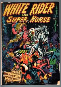 WHITE RIDER AND SUPER HORSE #6-LB COLE CVR-1951-LAST OF MOHICANS precodeVG  VG-