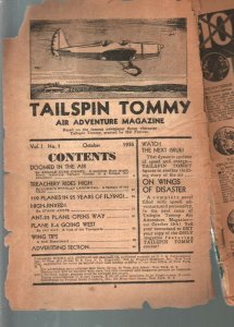 Tailspin Tommy Air Adventure Magazine #1 10/1936-CJH-Hal Forrest-P/FR