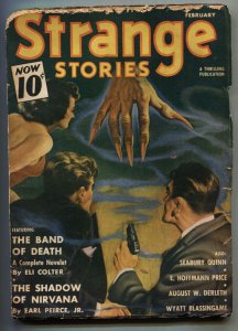 Strange Stories--Feb 1941-- Band of Death-- Shadow of Nirvana--Pulp Magazine
